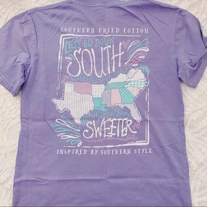 purple Southern Fried Cotton tee S